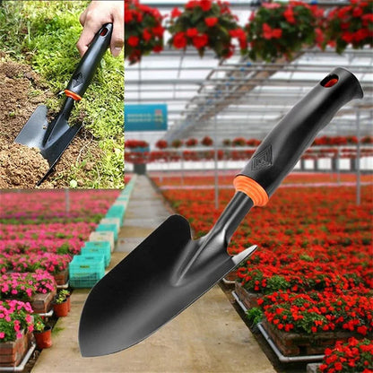 Garden Shovel Hand Shovel Soft Rubberized Non-Slip Handle use for Transplanting, Weeding, Moving and Smoothing, and  Digging Planting -Garden Spade