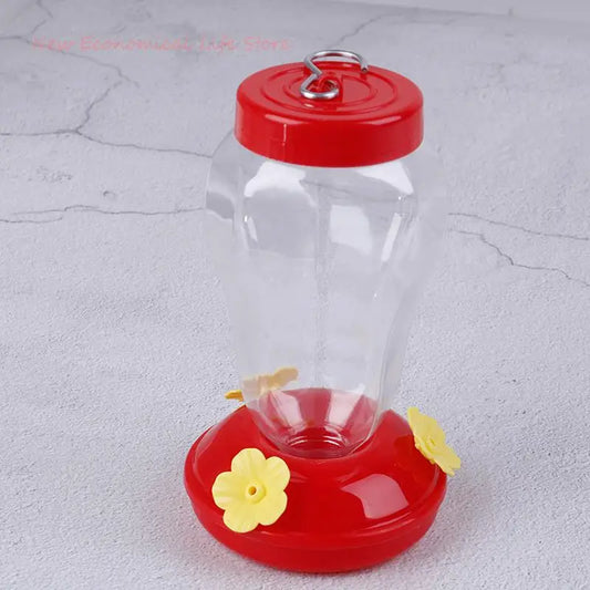 Hanging Hummingbird Feeder - Plastic Flower + Iron Hook