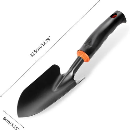 Garden Shovel Hand Shovel Soft Rubberized Non-Slip Handle use for Transplanting, Weeding, Moving and Smoothing, and  Digging Planting -Garden Spade