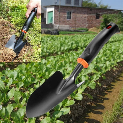 Garden Shovel Hand Shovel Soft Rubberized Non-Slip Handle use for Transplanting, Weeding, Moving and Smoothing, and  Digging Planting -Garden Spade