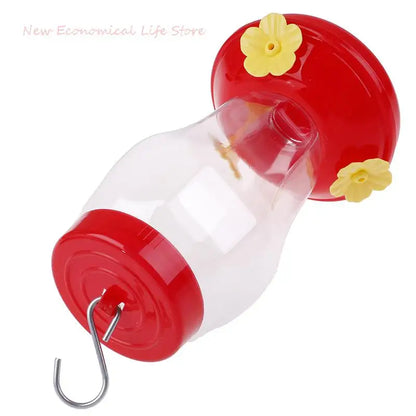 Hanging Hummingbird Feeder - Plastic Flower + Iron Hook